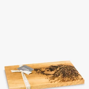 Scottish Made Oak Wood Spaniel Dog Serving Board, 30cm, Natural